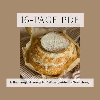 DIGITAL SOURDOUGH RECIPE GUIDE – Printable Recipe File – Sourdough Starter Guide – 16 Pages Recipe Pdf – Detailed Bread Recipe – Digital Download